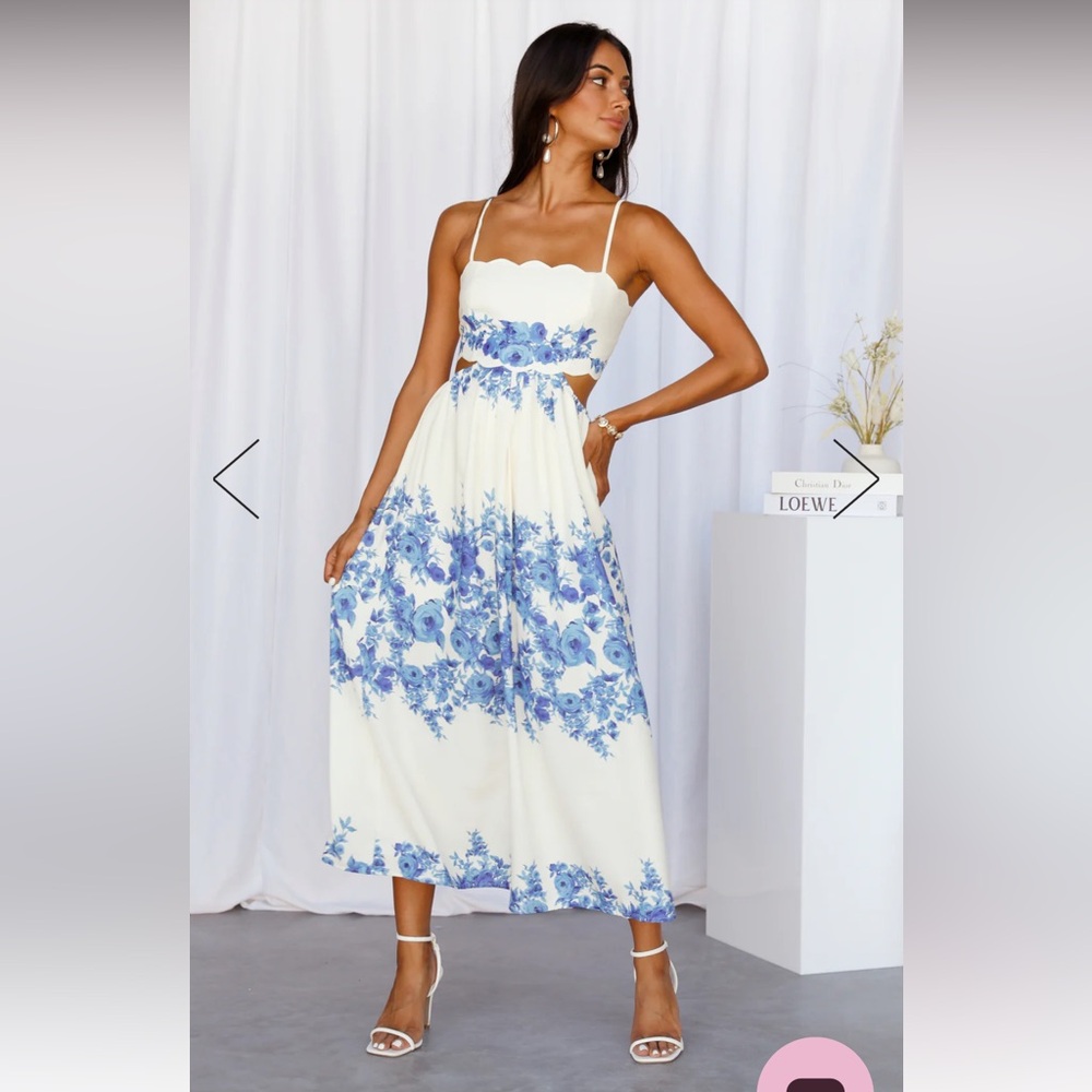 Hello Molly Sunny Times Midi Dress Blue